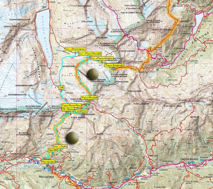 mappa  topografica