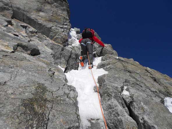 allalinhorn tratto su misto