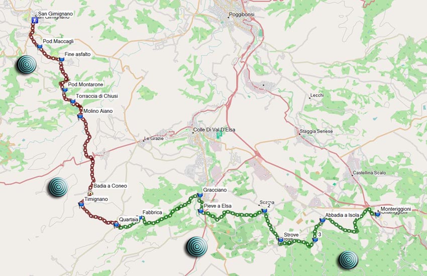 mappa via francigena