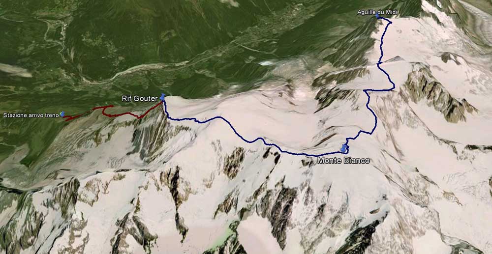 Salita del Monte Bianco per via normale francese